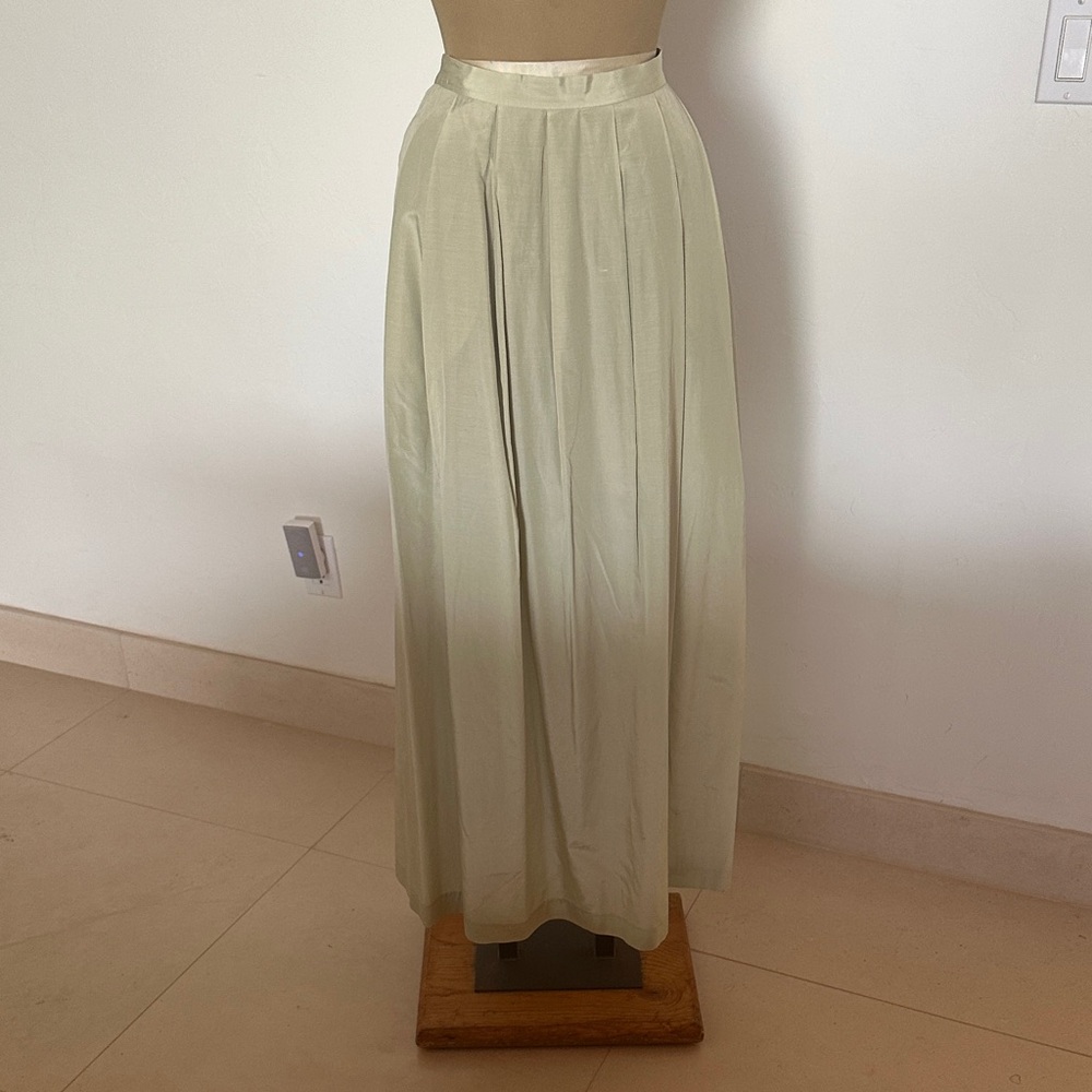 High-Waist Maxi Skirt in Light Sage